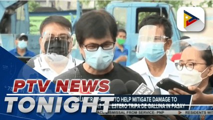 MMDA installs trash trap to help mitigate damage to the pumping stations at the Estero Tripa De Gallina in Pasay