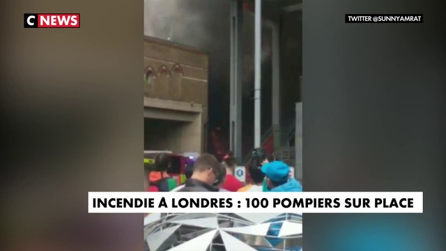 Enorme incendie à Londres, une centaine de pompiers dépêchés sur place