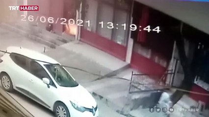 Ankara'da bir depoda patlama: O anlar kamerada