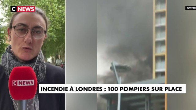 Incendie à #Londres : selon notre correspondante Marie Billon, le feu aurait démarré dans un garage, à proximité d'une station de métro