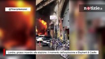 Londra, grosso incendio alla stazione: il momento dell'esplosione a Elephant & Castle