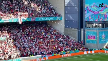 Así sonó el himno de España en el Parken de Copenhague