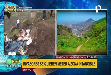 Independencia: traficantes de terrenos lotizan zona intangible para invadirla