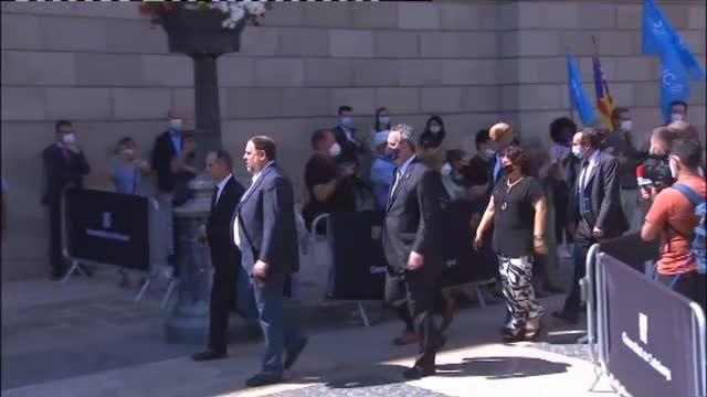 Recepción a los políticos indultados