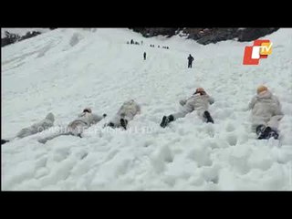 Watch- ITBP Jawans Conduct Ice Snow Craft