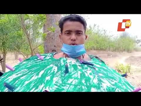 Watch Odisha Youth Dressed As 'Coronavirus' Spreads Awareness