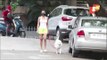 Bollywood Actress Malaika Arora Spotted With Her PetDdog On Mumbai Streets