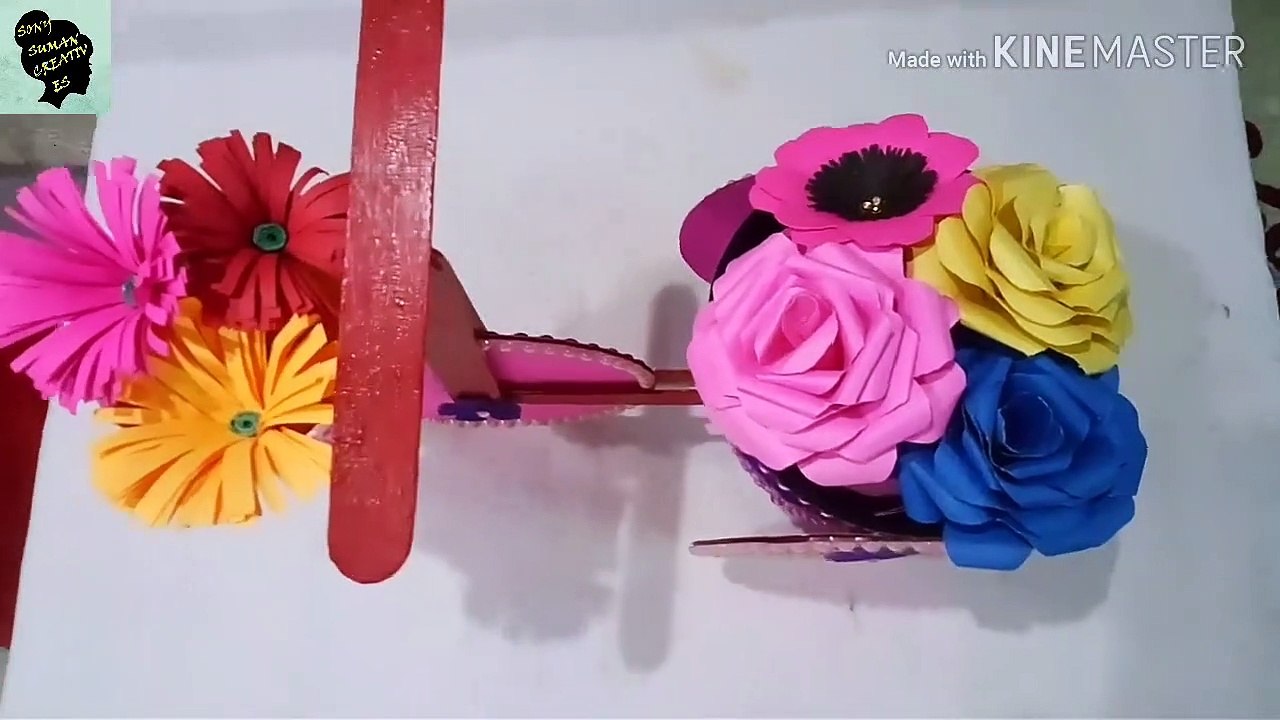 Make beautiful cycle organized from waste materials