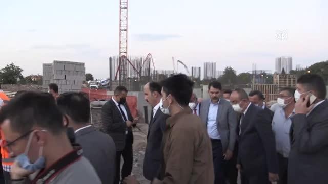 Bakan Kurum, Millet Bahçesi ve Millet Camisi inşaat alanında incelemelerde bulundu