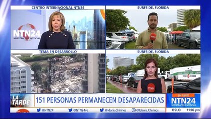 Familiares y amigos de desaparecidos tras desplome de edificio en Miami no pierden la esperanza de encontrarlos con vida