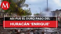 Enrique' deja carreteras cerradas, daños a infraestructura y un puente caído en Colima