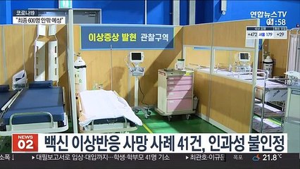 백신 이상반응 사망 사례 41건, 인과성 불인정