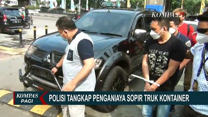 Polisi Tangkap Penganiaya Sopir Truk Kontainer yang Viral di Media Sosial