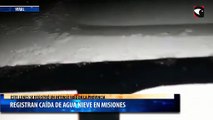 Registran caída de agua nieve en Misiones
