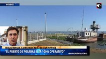 El ministro de Industria de la provincia, Nicolas Trevisan, confirmó que “el Puerto de Posadas está 100% operativo”