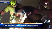 Ya son 10 los muertos encontrados en el derrumbe