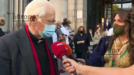 El Padre Ángel explica cómo ha sido la misa funeral por Carlos Falcó