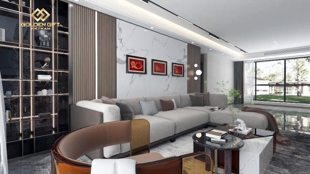 Bộ Tranh Phúc Lộc Thọ mạ vàng 24K | Mẫu Tranh Phúc Lộc Thọ Thư Pháp Đẹp Treo Phòng Khách | Golden Gift Việt Nam