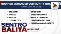 Higit 20 lugar, isinailalim sa MECQ; NCR, Rizal at Bulacan, nasa GCQ with some restrictions pa rin hanggang July 15