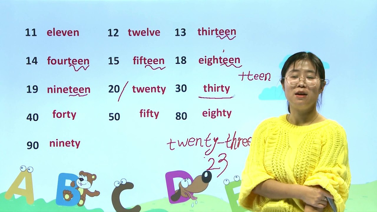 53十以上的数字|小学英语|知识点|三年级下