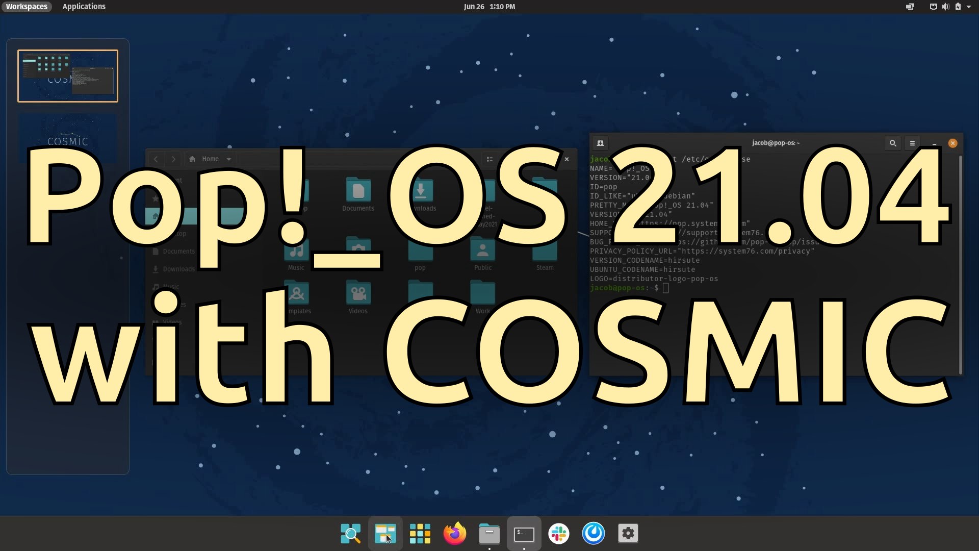 Pop!_OS 21.04 arriva con la nuova interfaccia COSMIC