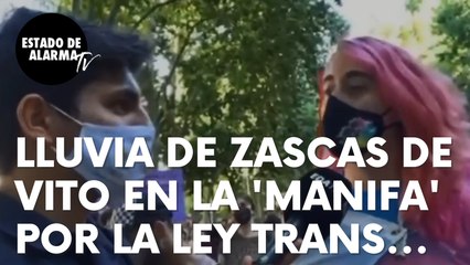 Vito reparte zascas a izquierda y derecha durante la ‘manifa’ por la Ley Trans de Montero: “O bobe”