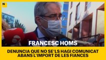 Francesc Homs denuncia que no els hagi comunicat abans l'import de les fiances