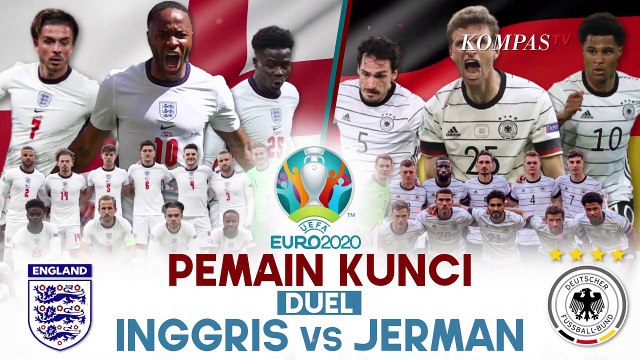Deretan Pemain Kunci Duel Inggris vs Jerman di Babak 16 Besar Piala Eropa 2020