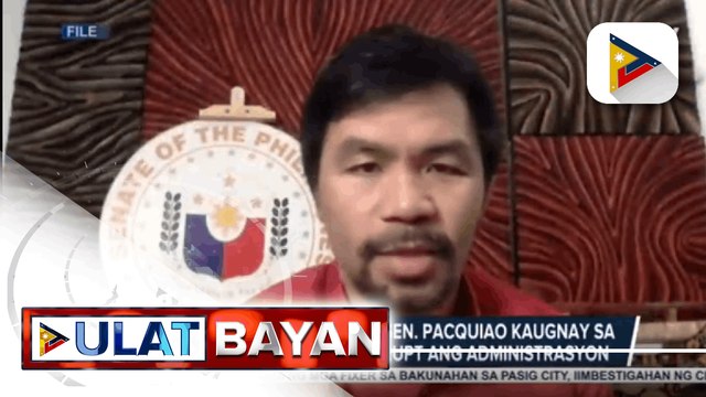 Sen. Pacquiao, tinanggap ang hamon ni Pres. Duterte na patunayan ang alegasyon hinggil sa mga umano’y sangkot sa korapsyon