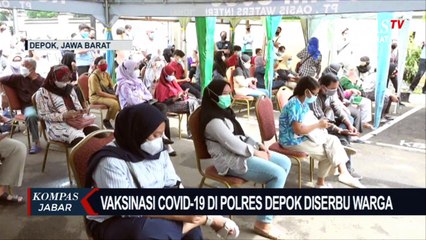 Ada Vaksin Gratis, Polres Depok Diserbu Warga