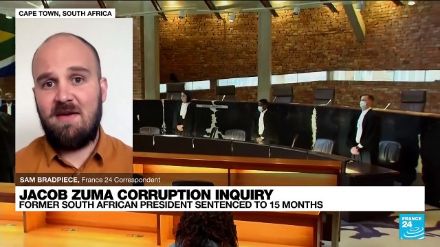 Former South African president Zuma sentenced to 15 months for contempt of court