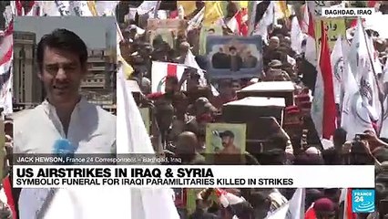 Iraqi fighters mourn comrades killed in US strikes