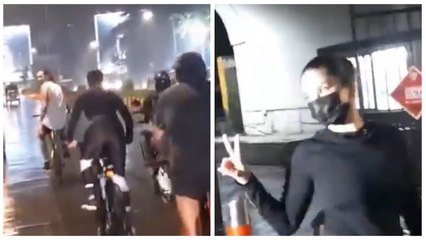 Sunny Leone With Hubby Daniel Snapped Cycling Through The Streets Of Mumbai