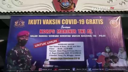 Download Video: Bantu Perangi Covid-19, Korps Marinir TNI AL Gelar Serbuan Vaksinasi