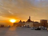 Tarihi İshak Paşa Sarayı'nda eşsiz gün batımı manzarası