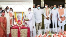 The leaders paid solid tributes to the portrayal of PV in PV Ghat | Oneindia Telugu