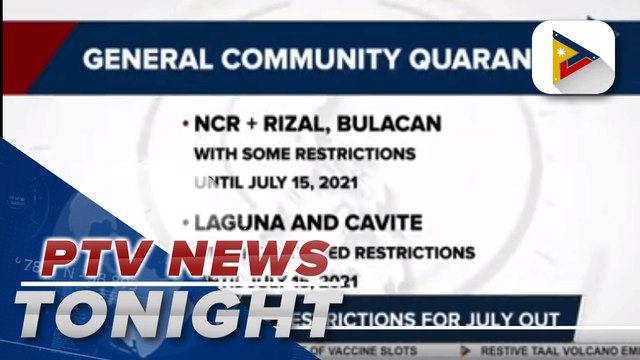 Quarantine restrictions for July out; Sec. Roque: IATF to finalize quarantine classifications tomorrow