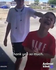 Puppy brings out the best reaction in 9-year-old 