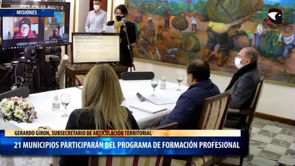 21 municipios participarán del programa de formación profesional