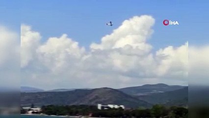 Mecburi iniş yapan uçak bir süre önce böyle görüntülenmiş: 'Eyvah eyvah düşecek'