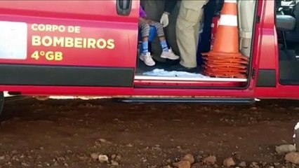 Criança fica ferida após cair de bicicleta e bater a cabeça, no Bairro Pioneiros Catarinense