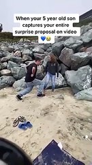 Quand tu demandes à ton fils de 5 ans de filmer ta demande en mariage