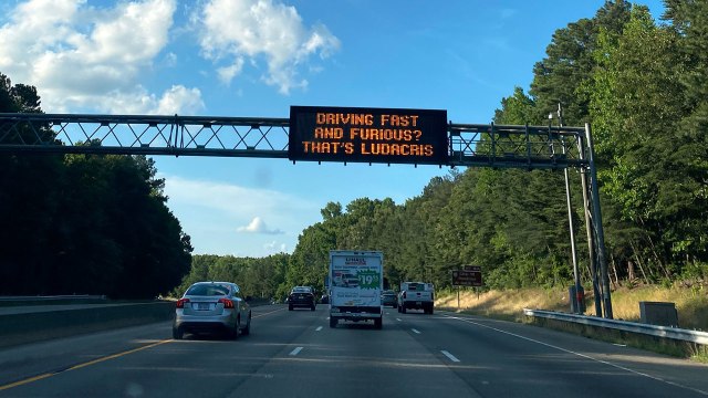 Virginia's Hilarious Fast and Furious Sign Approved by Ludacris