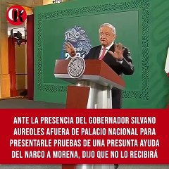 Presencia del gobernador Silvano Aureoles afuera de Palacio Nacional