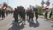 Funerales por los cuatro combatientes muertos en el ataque de EEUU en Irak