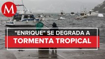 'Enrique' se debilita a tormenta tropical; Conagua prevé que lluvias sigan en 6 estados