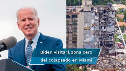 Joe Biden alista recorrido en zona cero de edificio colapsado en Miami