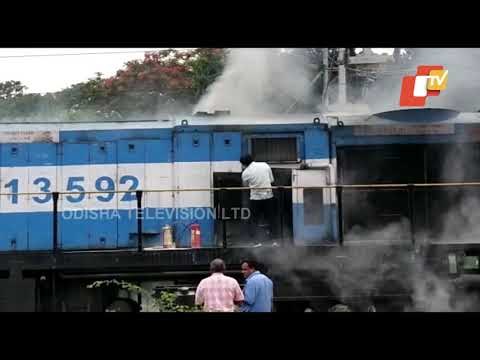 Train From Visakhapatnam Carrying Bauxite Catches Fire Near Rayagada Station
