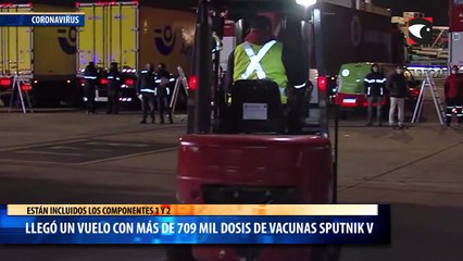 Download Video: 4Llegó un vuelo con más de 709 mil dosis de vacunas Sputnik V 2