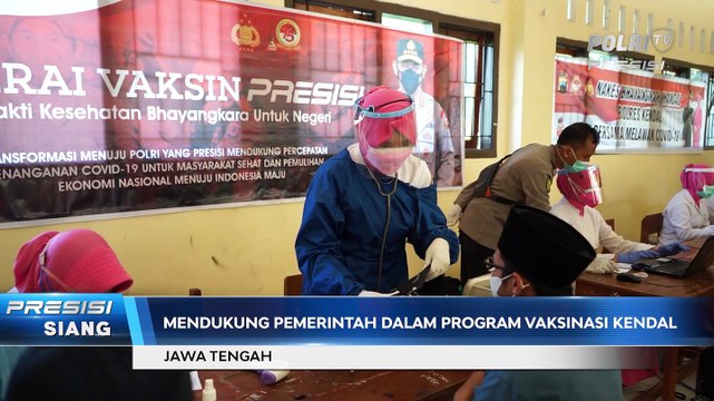 Polres Kendal Gelar Vaksinasi Covid-19 Massal di Pondok Pesantren